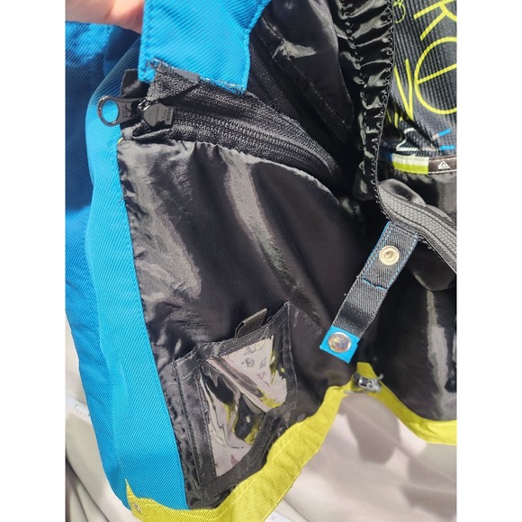 Quiksilver Animal Drums Ski Snowboard 20K MM Jacket Magnetic Close Hooded Large - Picture 7 of 13